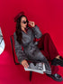 "RECORD OX88" leather imitation trench coat - GRAPHITE GREY